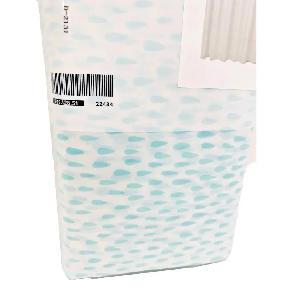 IKEA RÅNEÄLVEN Shower Curtain White/Turquoise 71